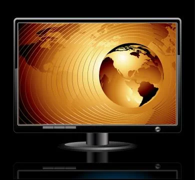 LCD panel with coctail Stock Illustration