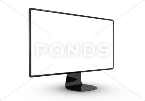 Lcd pc flatscreen monitor Stock Illustration