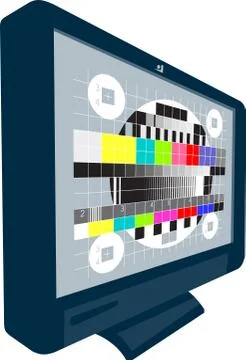 Lcd plasma tv television test pattern. 스톡 일러스트
