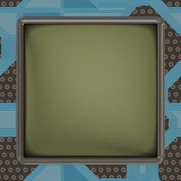 LCD screen on circuit generated texture Stock Illustration