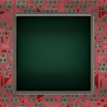 LCD screen on circuit generated texture Stock Illustration