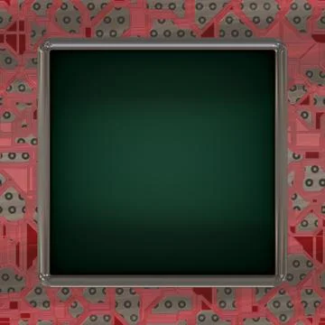 LCD screen on circuit generated texture Stock Illustration