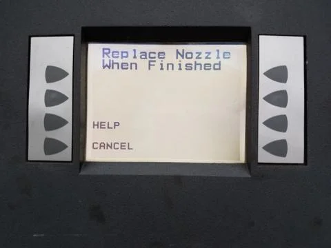 Lcd screen at gas pump Stock Photos