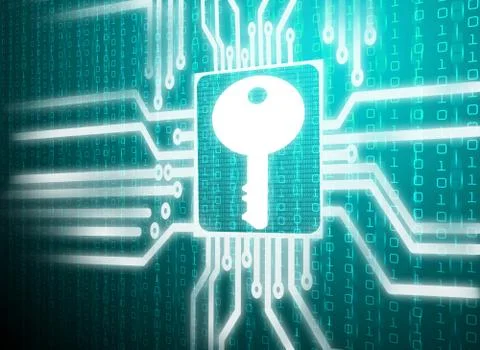 Lcd screen matrix circuit of key symbol 스톡 일러스트