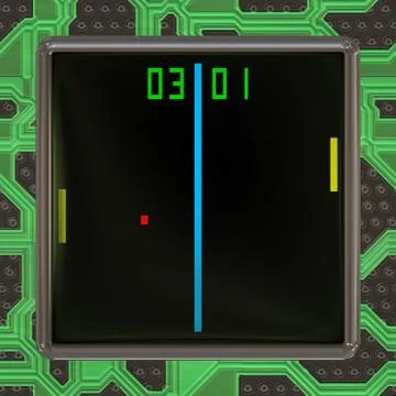 LCD screen with retro style game generated texture Stock Illustration