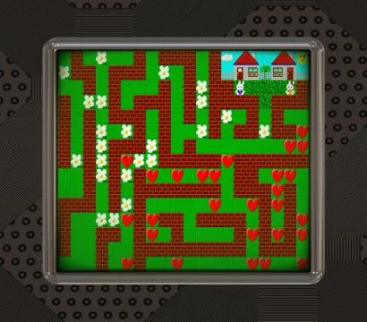 LCD screen with retro style game generated texture Stock Illustration