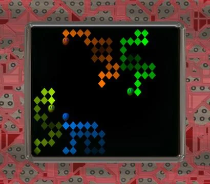 LCD screen with retro style game generated texture Stock Illustration