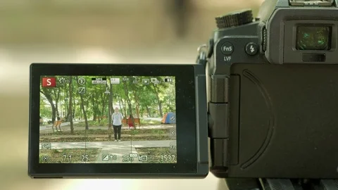 LCD screen showing camera buffer filling up. Stock Footage 116962203