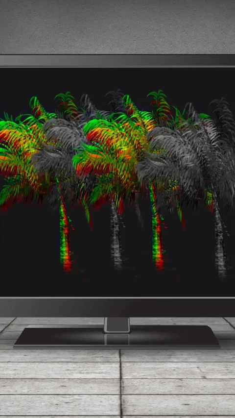 LCD screen with static 4k Stock Footage 324785443
