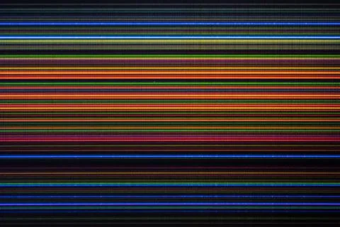 LCD television with broken screen and colorful stripes Stock Illustration