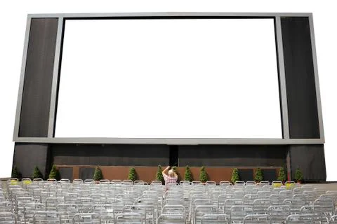 Lcd tv with blank screen isolated Stock Photos