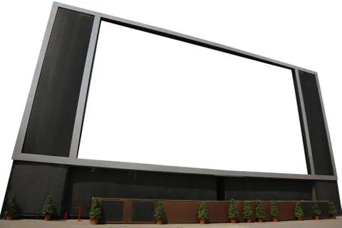 Lcd tv with blank screen isolated Stock Photos