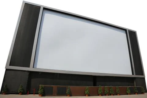 Lcd tv with blank screen isolated Stock Photos
