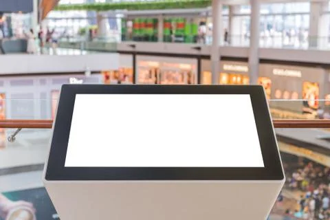 LCD TV with empty copy space at Department store or billboard blank indoor .. Stock Photos