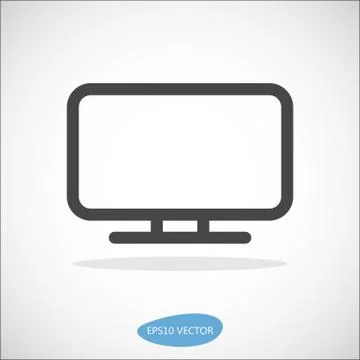 LCD TV Icon Stock Illustration
