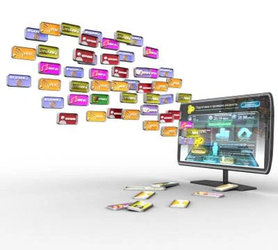 LCD TV Stock Illustration