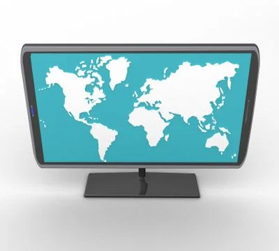 LCD TV Stock Illustration