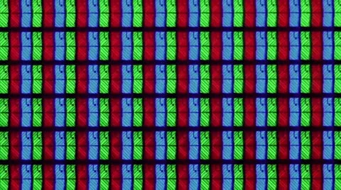 LCD TV pixel extreme macro close-up Stock Footage 20587235
