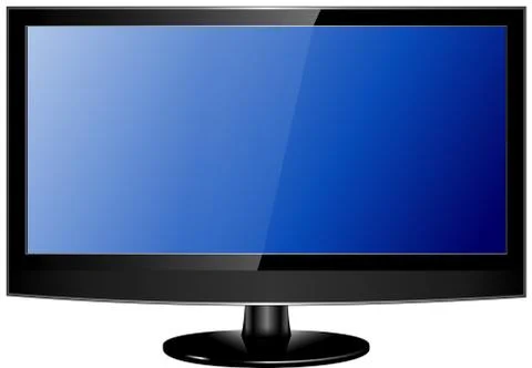 Lcd tv realistic vector illustration 스톡 일러스트