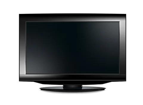 Lcd tv realistic vector illustration Illustrazione stock