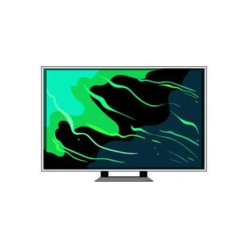Lcd tv screen cartoon vector illustration Stock Illustration