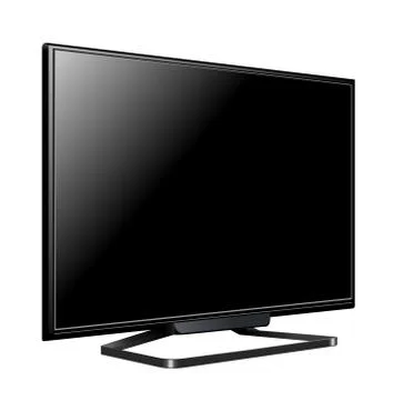 Lcd tv screen, realistic vector illustration Stock Illustration