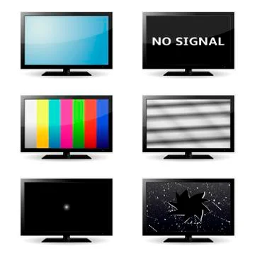 Lcd tv set Stock Illustration