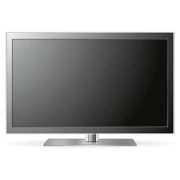 LCD TV set with reflection Stock Illustration