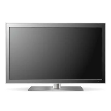 LCD TV set with reflection Stock Illustration
