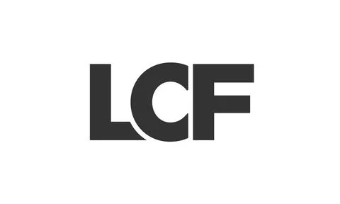LCF logo design template with strong and modern bold text. Initial based ve.. Stock Illustration