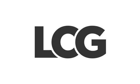 LCG logo design template with strong and modern bold text. Initial based ve.. Stock Illustration