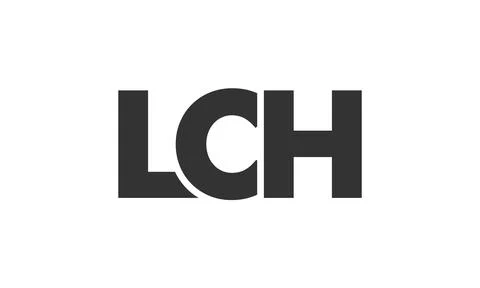 LCH logo design template with strong and modern bold text. Initial based ve.. Stock Illustration