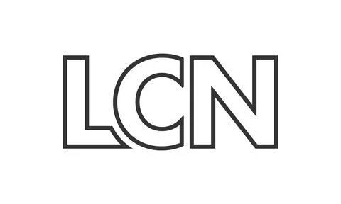 LCN logo design template with strong and modern bold text. Initial based ve.. 库存插图