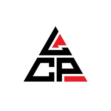 LCP triangle letter logo design with triangle shape. LCP triangle logo desi.. Stock Illustration