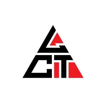 LCT triangle letter logo design with triangle shape. LCT triangle logo desi.. Stock Illustration