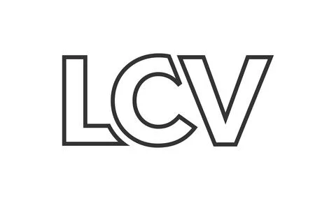 LCV logo design template with strong and modern bold text. Initial based ve.. 库存插图