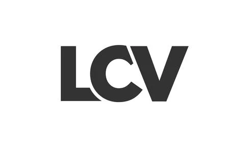 LCV logo design template with strong and modern bold text. Initial based ve.. 库存插图