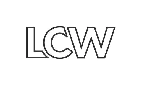 LCW logo design template with strong and modern bold text. Initial based ve.. Stock Illustration