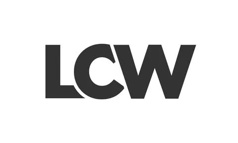 LCW logo design template with strong and modern bold text. Initial based ve.. Stock Illustration