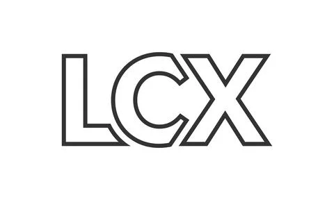 LCX logo design template with strong and modern bold text. Initial based ve.. Stock Illustration