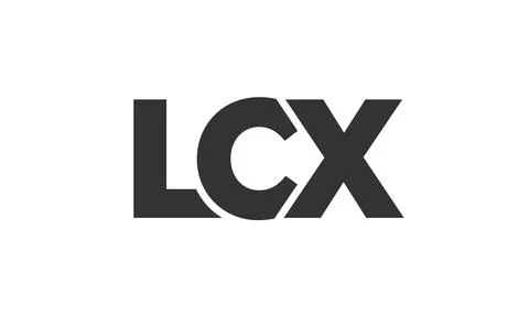 LCX logo design template with strong and modern bold text. Initial based ve.. Stock Illustration