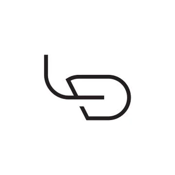 Ld initial letter vector logo icon Illustrazione stock