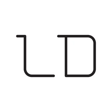 Ld initial letter vector logo icon Stock Illustration
