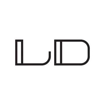 Ld initial letter vector logo icon Stock Illustration