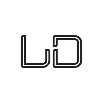 Ld initial letter vector logo icon Illustrazione stock