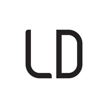 Ld initial letter vector logo icon Stock Illustration