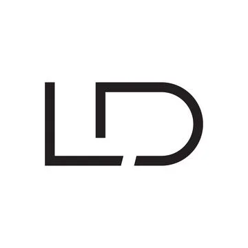 Ld initial letter vector logo Stock Illustration