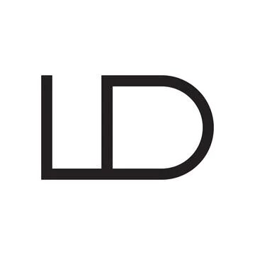 Ld initial letter vector logo Stock Illustration