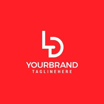 LD Logo Design Initial Based LD Monogram design vector Stock Illustration