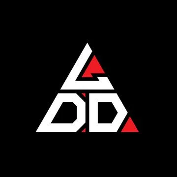LDD triangle letter logo design with triangle shape. LDD triangle logo desi.. Stock Illustration